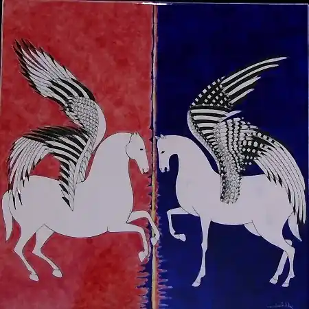 SUNA AKTAŞ tarafından 2026 yılında 40x40 cm ölçülerinde Çini, sıraltı tekniği ile yapılmıştır.