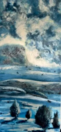 TOLGA BOZTOPRAK tarafından 2026 yılında 150x70 cm ölçülerinde Tuval üzeri akrilik boya tekniği ile yapılmıştır.