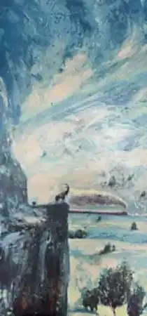 TOLGA BOZTOPRAK tarafından 2026 yılında 150x70 cm ölçülerinde Tuval üzeri akrilik boya tekniği ile yapılmıştır.