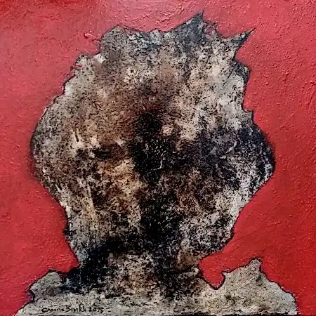 EMİNE BIYIKLI tarafından 2026 yılında 50x50 cm ölçülerinde Tuval üzeri karışık teknik tekniği ile yapılmıştır.