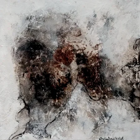 EMİNE BIYIKLI tarafından 2026 yılında 50x50 cm ölçülerinde Tuval üzeri karışık teknik tekniği ile yapılmıştır.