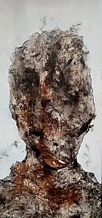 EMİNE BIYIKLI tarafından 2026 yılında 150x70 cm ölçülerinde Tuval üzeri karışık teknik tekniği ile yapılmıştır.