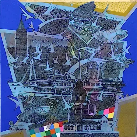 ENGİN KORKMAZ tarafından 2026 yılında 50x50 cm ölçülerinde Tuval üzeri akrilik boya tekniği ile yapılmıştır.