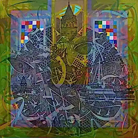 ENGİN KORKMAZ tarafından 2026 yılında 90x90 cm ölçülerinde Tuval üzeri akrilik boya tekniği ile yapılmıştır.