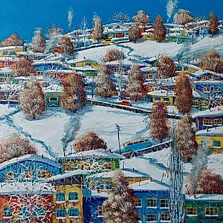 HAMDİ ESER tarafından 2025 yılında 50x50 cm ölçülerinde Tuval üzeri yağlı boya tekniği ile yapılmıştır.