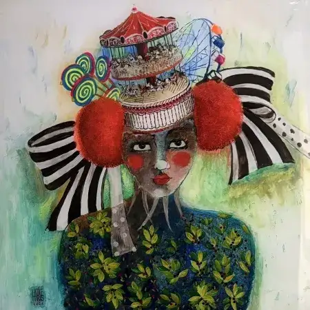 HATİCE ARAS tarafından 2026 yılında 50x50 cm ölçülerinde Saydam yüzey altı boyama tekniği ile yapılmıştır.