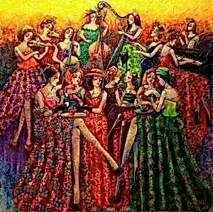 DERYA YILDIZ tarafından 2021 yılında 100x100 cm ölçülerinde Tuval üzeri yağlı boya tekniği ile yapılmıştır.