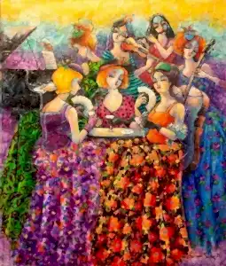 DERYA YILDIZ tarafından 2021 yılında 60x50 cm ölçülerinde Tuval üzeri yağlı boya tekniği ile yapılmıştır.