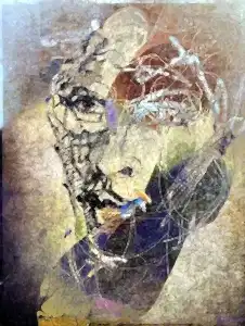 NECMETTİN ÖZLÜ tarafından 2016 yılında 120x90 cm ölçülerinde Hahnemühle Monet Tuval üzeri karışık teknik tekniği ile yapılmıştır.