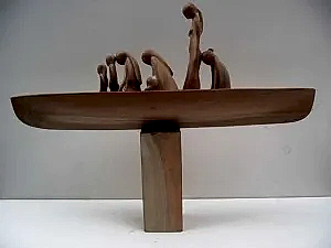 HAKAN ERASLAN tarafından 2016 yılında 69x49x13 cm ölçülerinde Zeytin Ağacı Yontu tekniği ile yapılmıştır.