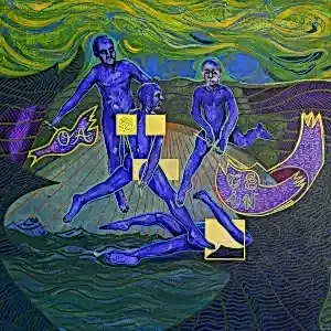 NECMETTİN ÖZLÜ tarafından 2017 yılında 70x70 cm ölçülerinde Tuvale üzeri akrilik boya boya tekniği ile yapılmıştır.