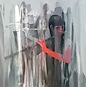 HAKAN ERASLAN tarafından 2017 yılında 70x70 cm ölçülerinde Tuvale üzeri akrilik boya boya tekniği ile yapılmıştır.