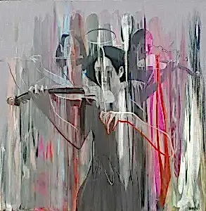 HAKAN ERASLAN tarafından 2017 yılında 70x70 cm ölçülerinde Tuvale üzeri akrilik boya boya tekniği ile yapılmıştır.