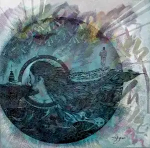 ENGİN KORKMAZ tarafından 2017 yılında 70x70 cm ölçülerinde Tuvale üzeri akrilik boya boya tekniği ile yapılmıştır.