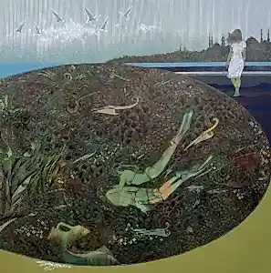 ENGİN KORKMAZ tarafından 2017 yılında 70x70 cm ölçülerinde Tuvale üzeri akrilik boya boya tekniği ile yapılmıştır.