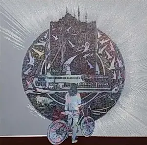 ENGİN KORKMAZ tarafından 2017 yılında 70x70 cm ölçülerinde Tuvale üzeri akrilik boya boya tekniği ile yapılmıştır.