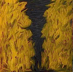 AHMET YEŞİL tarafından 2018 yılında 60x60 cm ölçülerinde Tuval üzeri yağlı boya tekniği ile yapılmıştır.