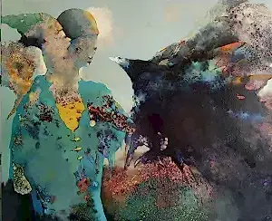 EROL PELİOĞLU tarafından 2019 yılında 160x180 cm ölçülerinde Tuval üzeri yağlı boya tekniği ile yapılmıştır.