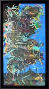 ENGİN KORKMAZ tarafından 2025 yılında 110x56 cm ölçülerinde Tuval üzeri akrilik boya tekniği ile yapılmıştır.