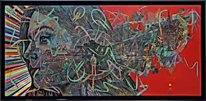 ENGİN KORKMAZ tarafından 2025 yılında 80x180 cm ölçülerinde Tuval üzeri akrilik boya tekniği ile yapılmıştır.