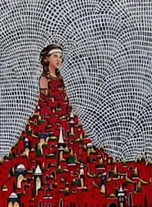 BİNNUR YÜCEBAŞ RUOCCO tarafından 2024 yılında 80x65 cm ölçülerinde Tuval üzeri yağlı boya tekniği ile yapılmıştır.