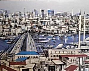 AYHAN ÇETİN tarafından 2024 yılında 120x150 cm ölçülerinde Tuval üzeri akrilik boya tekniği ile yapılmıştır.