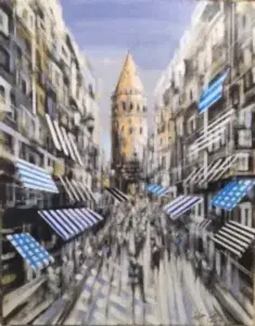 AYHAN ÇETİN tarafından 2024 yılında 100x80 cm ölçülerinde Tuval üzeri akrilik boya tekniği ile yapılmıştır.