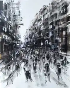 AYHAN ÇETİN tarafından 2024 yılında 100x80 cm ölçülerinde Tuval üzeri akrilik boya tekniği ile yapılmıştır.