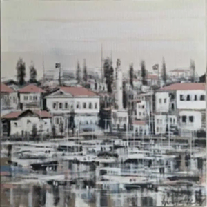 AYHAN ÇETİN tarafından 2024 yılında 60x60 cm ölçülerinde Tuval üzeri akrilik boya tekniği ile yapılmıştır.