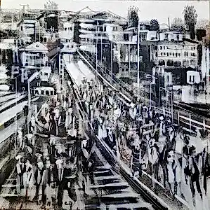 AYHAN ÇETİN tarafından 2024 yılında 60x60 cm ölçülerinde Tuval üzeri akrilik boya tekniği ile yapılmıştır.