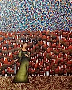 BİNNUR YÜCEBAŞ RUOCCO tarafından 2024 yılında 100x80 cm ölçülerinde Tuval üzeri yağlı boya tekniği ile yapılmıştır.