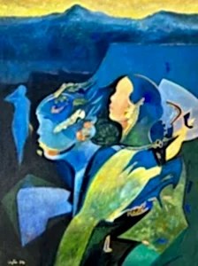 NECMETTİN ÖZLÜ tarafından 2024 yılında 80x60 cm ölçülerinde Tuval üzeri yağlı boya tekniği ile yapılmıştır.