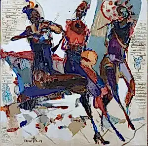 NURETTİN AKKAYA tarafından 2024 yılında 60x60 cm ölçülerinde Tuval üzeri yağlı boya tekniği ile yapılmıştır.