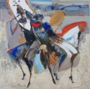 NURETTİN AKKAYA tarafından 2024 yılında 60x60 cm ölçülerinde Tuval üzeri yağlı boya tekniği ile yapılmıştır.