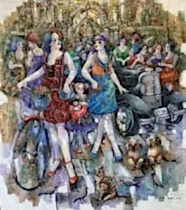 DERYA YILDIZ tarafından 2024 yılında 90x80 cm ölçülerinde Tuva üzeri yağlı boya tekniği ile yapılmıştır.