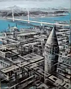 AYHAN ÇETİN tarafından 2021 yılında 100x80 cm ölçülerinde Tuval üzeri akrilik boya tekniği ile yapılmıştır.