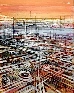 AYHAN ÇETİN tarafından 2021 yılında 90x70 cm ölçülerinde Tuval üzeri akrilik boya tekniği ile yapılmıştır.