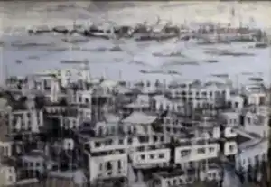 AYHAN ÇETİN tarafından 2021 yılında 50x70 cm ölçülerinde Tuval üzeri akrilik boya tekniği ile yapılmıştır.