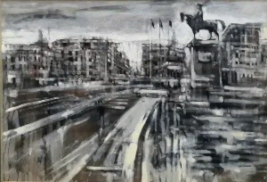 AYHAN ÇETİN tarafından 2021 yılında 50x70 cm ölçülerinde Tuval üzeri akrilik boya tekniği ile yapılmıştır.