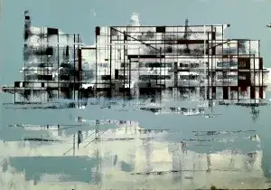 AYHAN ÇETİN tarafından 2020 yılında 35x50 cm ölçülerinde Duralit üzeri akrilik boya tekniği ile yapılmıştır.