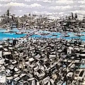 AYHAN ÇETİN tarafından 2025 yılında 40x40 cm ölçülerinde Tuval üzeri akrilik boya tekniği ile yapılmıştır.