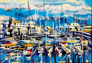 AYHAN ÇETİN tarafından 2025 yılında 35x50 cm ölçülerinde Tuval üzeri akrilik boya tekniği ile yapılmıştır.