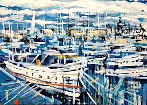 AYHAN ÇETİN tarafından 2025 yılında 35x50 cm ölçülerinde Tuval üzeri akrilik boya tekniği ile yapılmıştır.