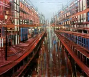 AYHAN ÇETİN tarafından 2022 yılında 130x150 cm ölçülerinde Tuval üzeri akrilik boya tekniği ile yapılmıştır.