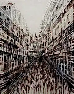 AYHAN ÇETİN tarafından 2023 yılında 100x80 cm ölçülerinde Tuval üzeri akrilik boya tekniği ile yapılmıştır.