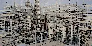 AYHAN ÇETİN tarafından 2023 yılında 60x118 cm ölçülerinde Tuval üzeri akrilik boya tekniği ile yapılmıştır.