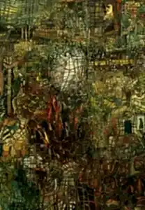 BİNNUR YÜCEBAŞ RUOCCO tarafından 2014 yılında 70x50 cm ölçülerinde Duralit üzeri yağlı boya tekniği ile yapılmıştır.