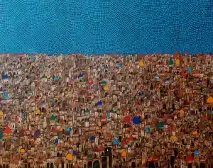 BİNNUR YÜCEBAŞ RUOCCO tarafından 2025 yılında 120x150 cm ölçülerinde Tuval üzeri yağlı boya tekniği ile yapılmıştır.