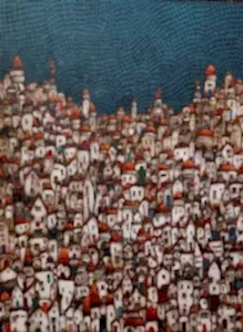 BİNNUR YÜCEBAŞ RUOCCO tarafından 2024 yılında 80x60 cm ölçülerinde Tuval üzeri yağlı boya tekniği ile yapılmıştır.