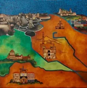 BİNNUR YÜCEBAŞ RUOCCO tarafından 2025 yılında 60x60 cm ölçülerinde Tuval üzeri yağlı boya tekniği ile yapılmıştır.